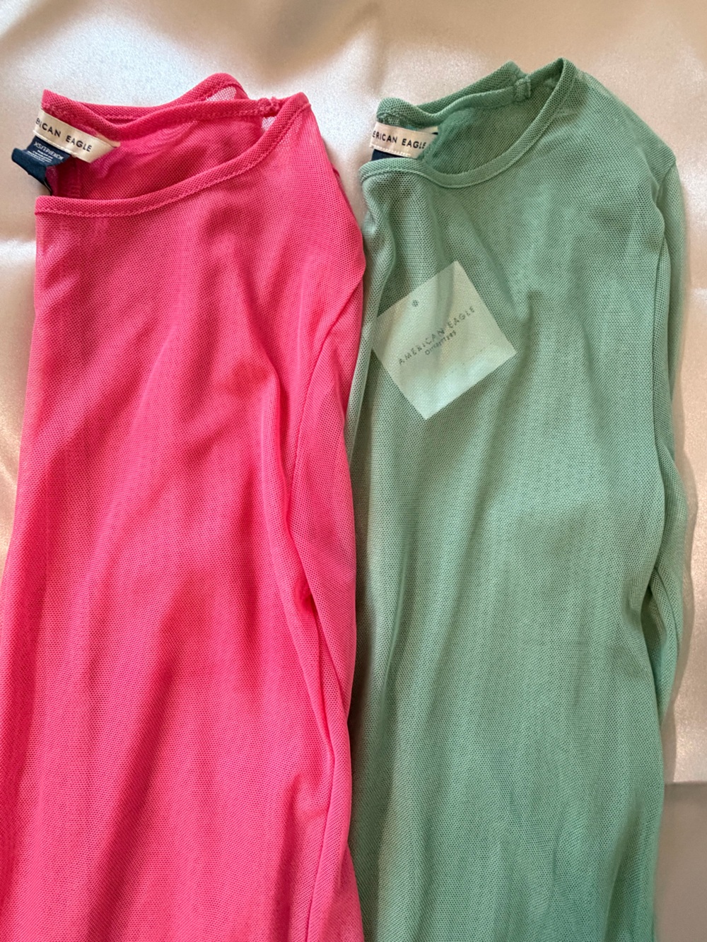 American Eagle Outfitters Bright Pink Sheer Tank